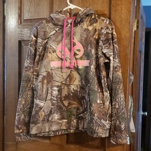 Womens Pink RealTree Hooded Sweatshirt